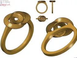 Bague entrelacs