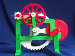 Conversion of continuous rotary motion to reciprocating rotary motion via a Pendulum gear