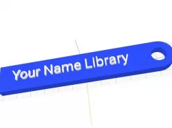 Customizable Library Name Tag