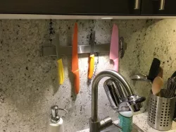 IKEA GRUNDTAL Knife Rack Damage Free Tape / Command Strip Mount