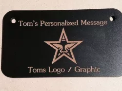 Laser Cut License Plate Frame Motorcycle ATV Size