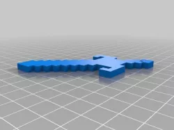 Minecarft sword keychain
