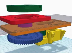 Modified base for "Servo driven ball raced & geared pan/tilt"