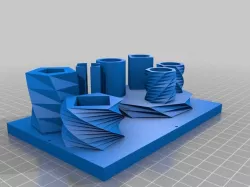 My Customized Polygon Columns with Holes and a Twist ()