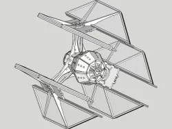 TIE Defender Laser Cut