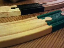 Wooden toy railway adapters