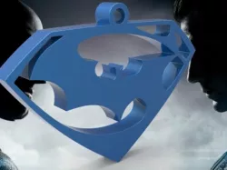 batman vs superman keychain/earings