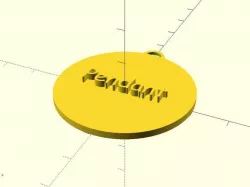Customisable Test Keychain/Pendant