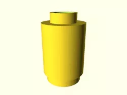 Customizable round lego brick (single)
