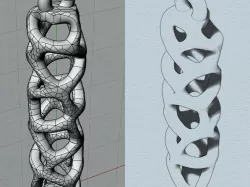 Mini Voronoi Cylinder Cage 3.5×25mm