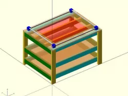 Remix of Allted's Simple CNC Table to make it parametric