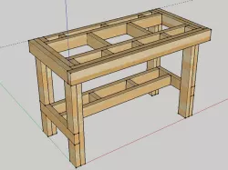 Rock Solid Workbench made of 2x4's