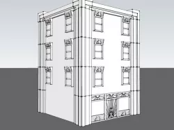 28mm Art Deco building pieces