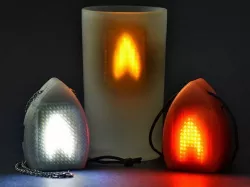 Animated LED Matrix Fire Pendant