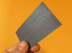 Braille Business Contact Card