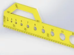 Calibration Ruler Hole Size Checker