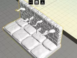Tentacles OpenForge 2x4 Dungeon Wall
