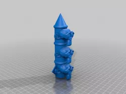 Totem Pole Rocket Ship