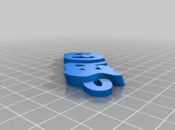 005_My Customized iamburny's  Text - Name Keyring / Keyfob