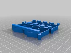 18650 battery holder 2x4 pairs top (v8)