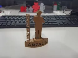 ANZAC remembrance statue