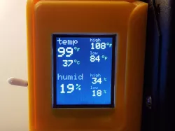 Arduino Project Box with locations for LCD/switch/wiring + closable wiring lid - Hangs on printer - Qidi / Flashforge Creator