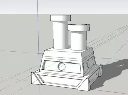 Fancy Chimney Cap for 28mm Table Top Buildings
