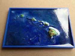 Hawaiian Islands with seafloor
