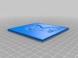 Litophane of a 3D print. (3d printception)