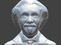 Low Poly Einstein Bust