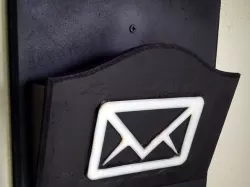 Mail letter icon for a mailbox