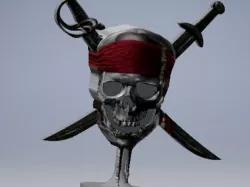 Skull and Swords Pirates of the Caribbean