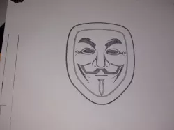 V for Vendetta mask gcode drawing (for Pen Adapter)
