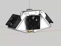 Bowden E3DV6 Mount Modified