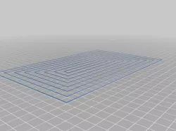 Concentric Rectangle Bed Level - Replicator Dual / FlashForge Creator Pro / PowerSpec Pro 3D / 225mm x 145mm bed