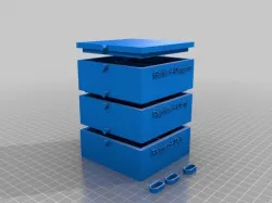 Customizable stackable Box with optional Label, Lid and Locking-system
