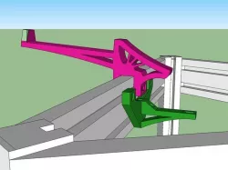 Filament Spool Holder and Strain Relief Mast for Trick Laser MAX METAL