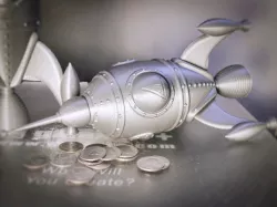 gCreate Rocket Ship Money Bank