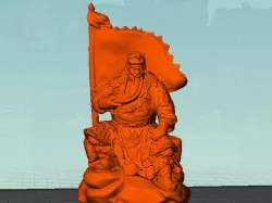 Guangong with flag