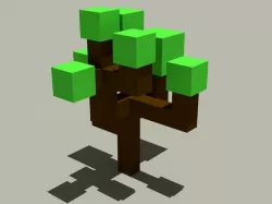 Low Poly Cube Tree