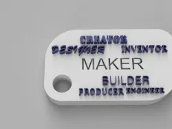 Maker Words Keychain