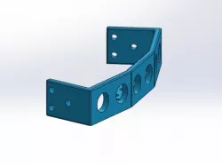 Montura para 3 sensores HC SR04 a 15° con terminales de 90°
