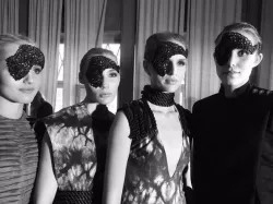 Organic, Anatomically shaped face mask. (used for fashion show)