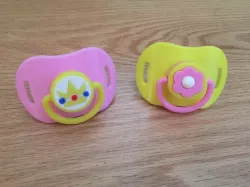 princess peach & daisy pacifiers