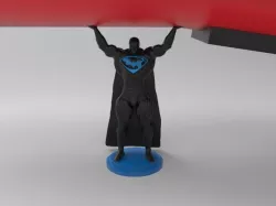 superman holding rocket