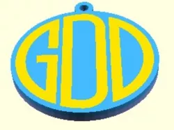 Customizable Monogram Pendant with multiple loops_Dual