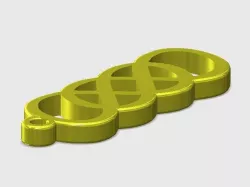 Double Infinity Keychain