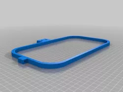 Embroidery hoop, square, parametric (e.g. for lettering)