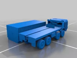 mann army truck with container