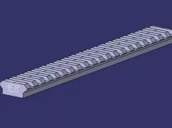 MIL-STD-1913 Picatinny rail.  8 & 12 inch long